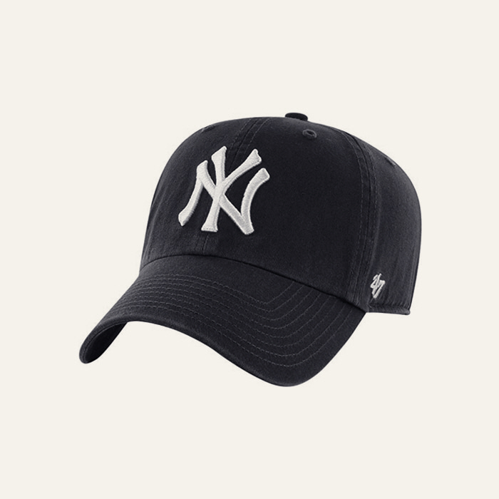 47브랜드 빅로고 NY 양키스 클린업 볼캡 블랙 /모자/MLB/ BKD